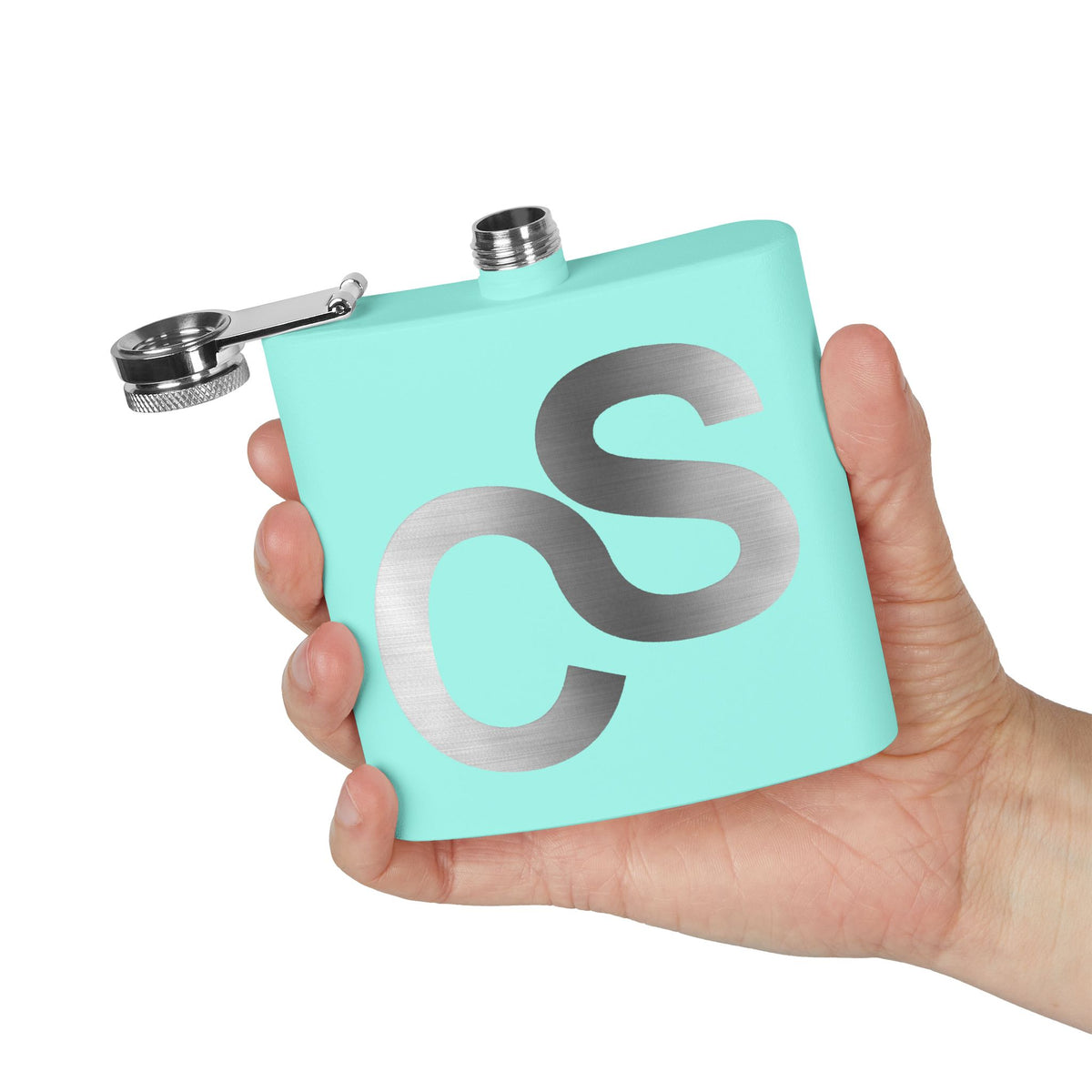 Sam Schwartz Creations Stainless Steel Flask — Brushed Metal Sam Schwartz Creations, 6 oz