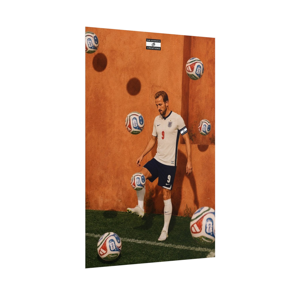Captain’s Touch Poster | Harry Kane England Football Wall Art