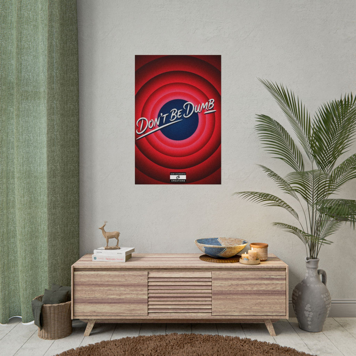 Don't Be Dumb Poster | Retro Target Typography Wall Art