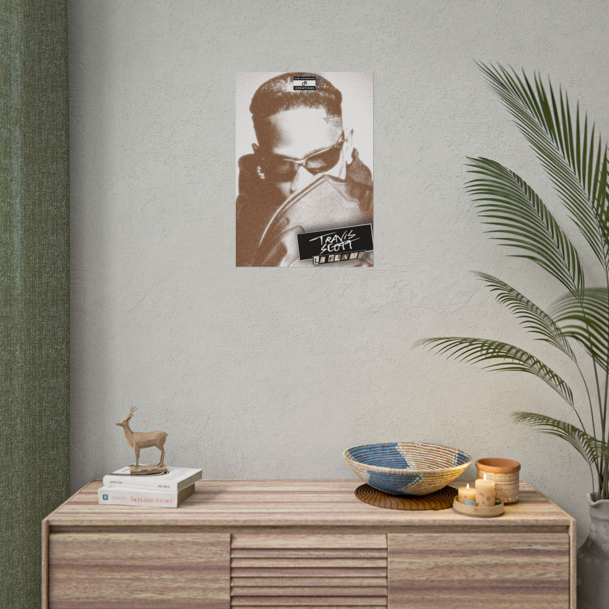 La Flame Poster | Travis Scott Hip-Hop Wall Art