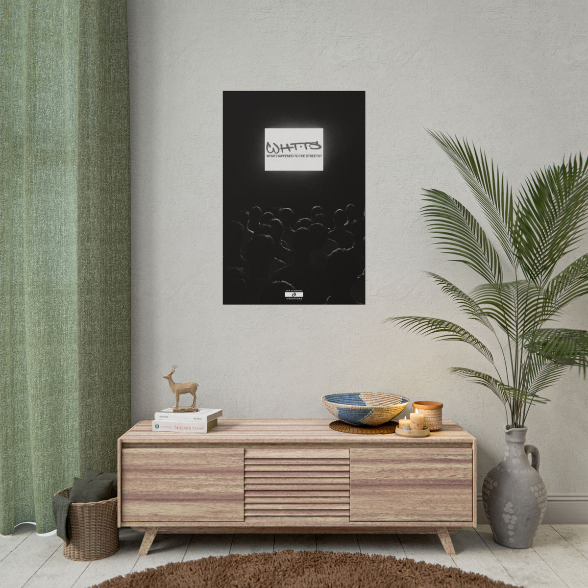 Street Crowd Poster | Underground Hip-Hop Wall Art