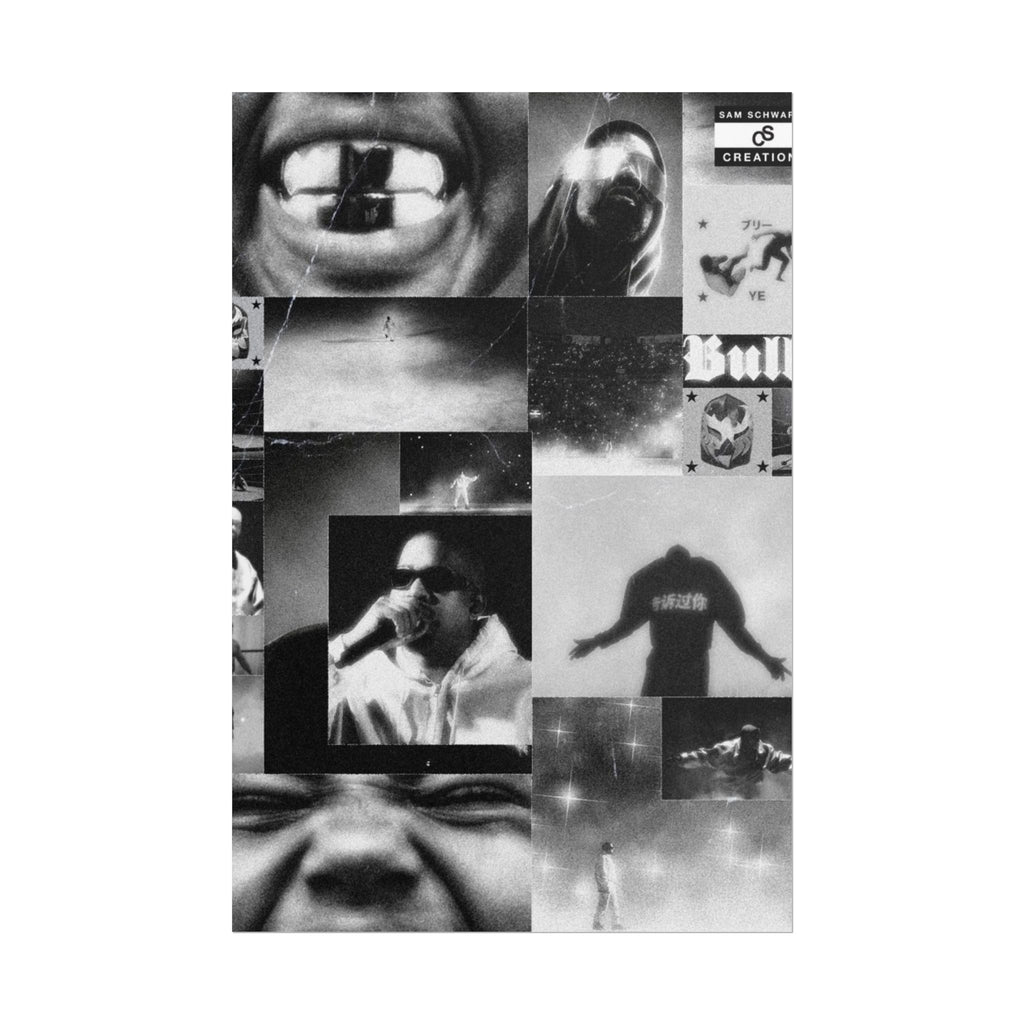 Bully Archive Poster | Experimental Kanye West Music Collage Wall Art