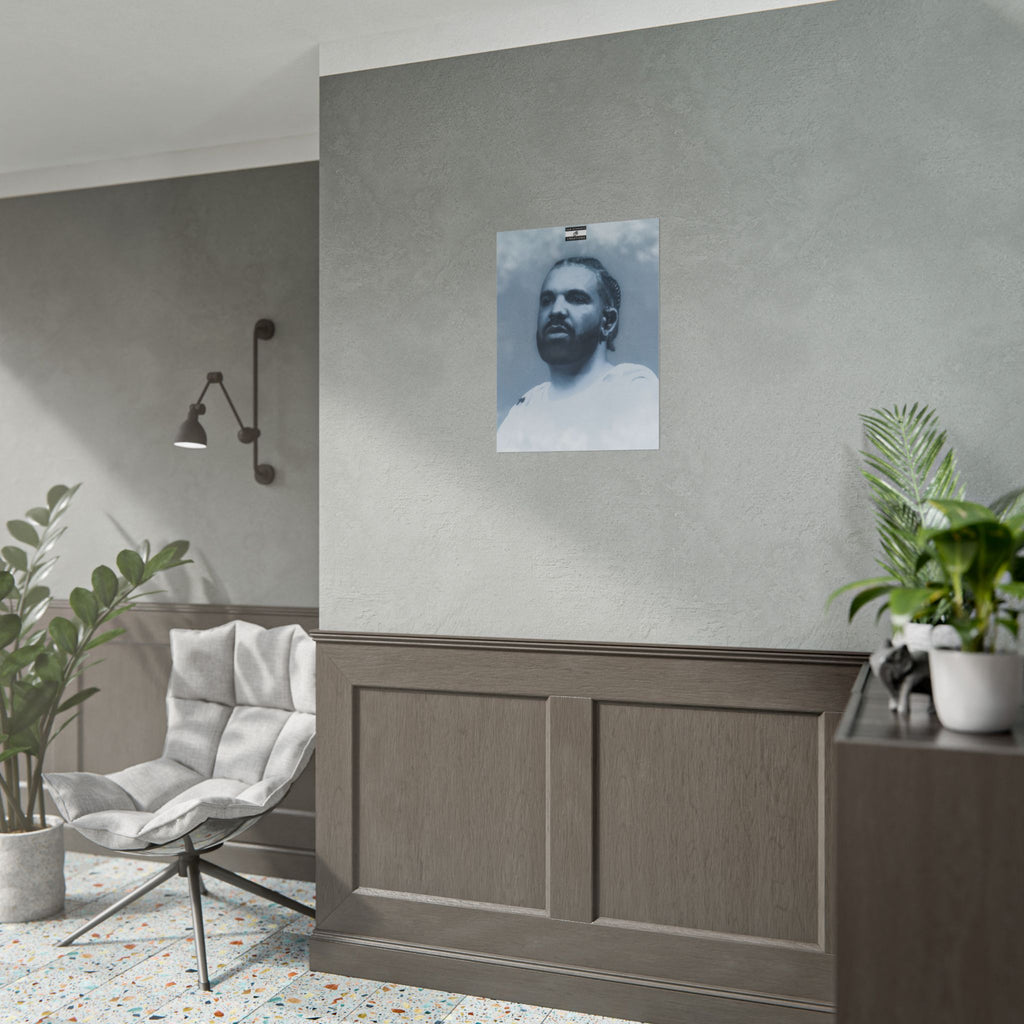 Blue Haze Poster | Drake Music Portrait Wall Art