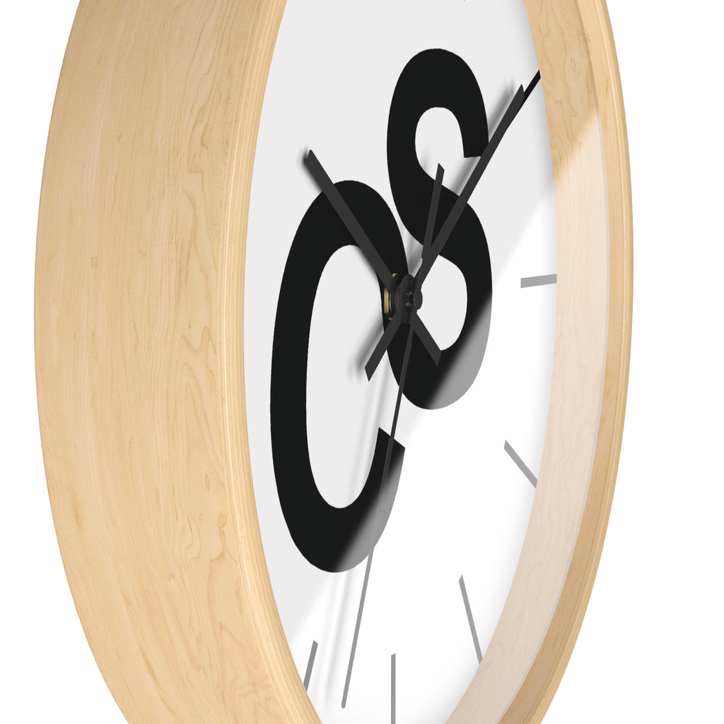 Sam Schwartz Creations Wall Clock — Bold SSC Initials Modern Clock
