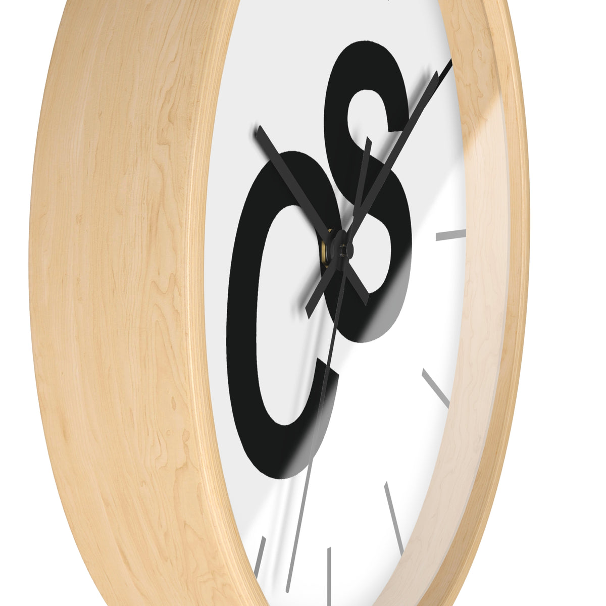 Sam Schwartz Creations Wall Clock — Bold SSC Initials Modern Clock