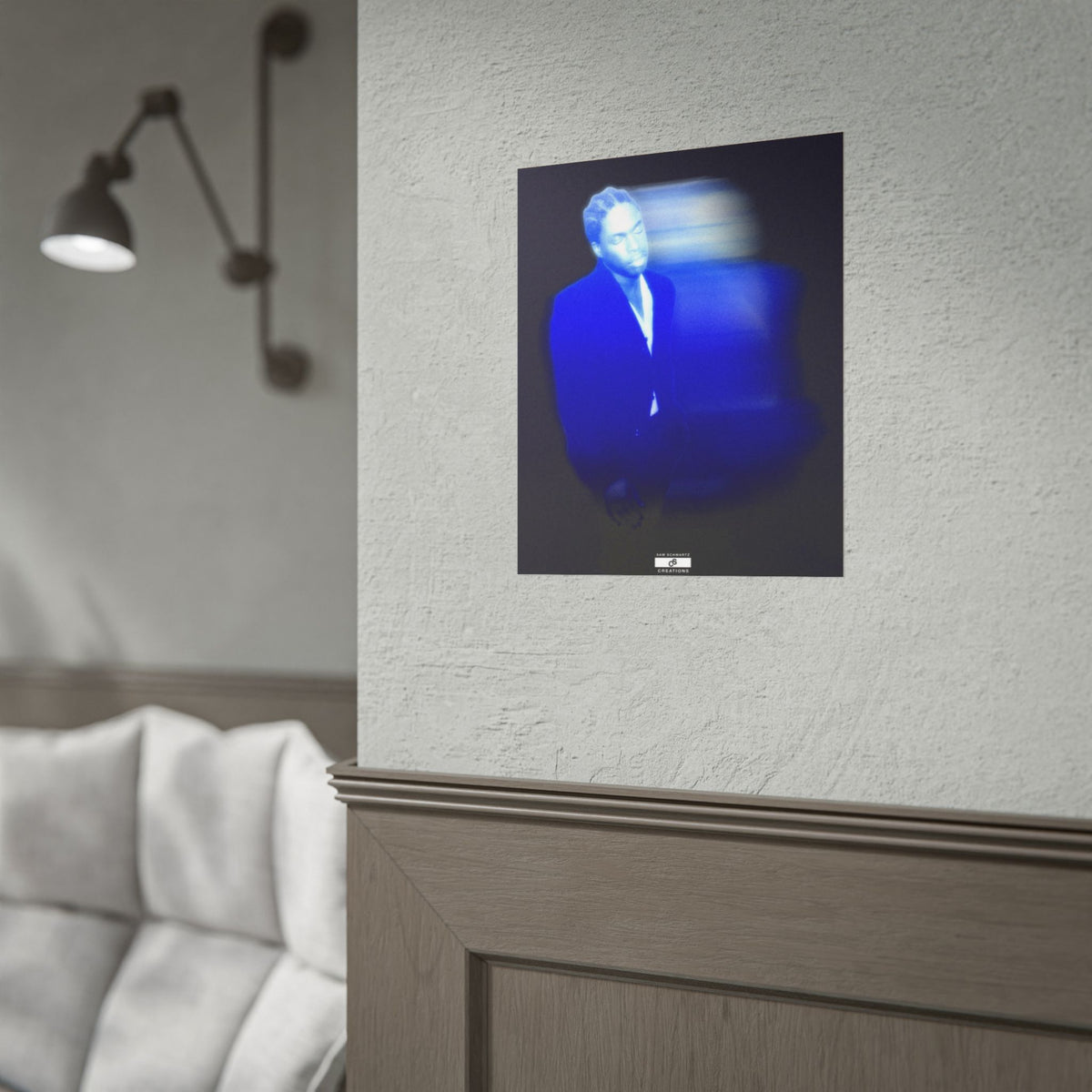 Blue Motion Poster | Contemporary Music Wall Art