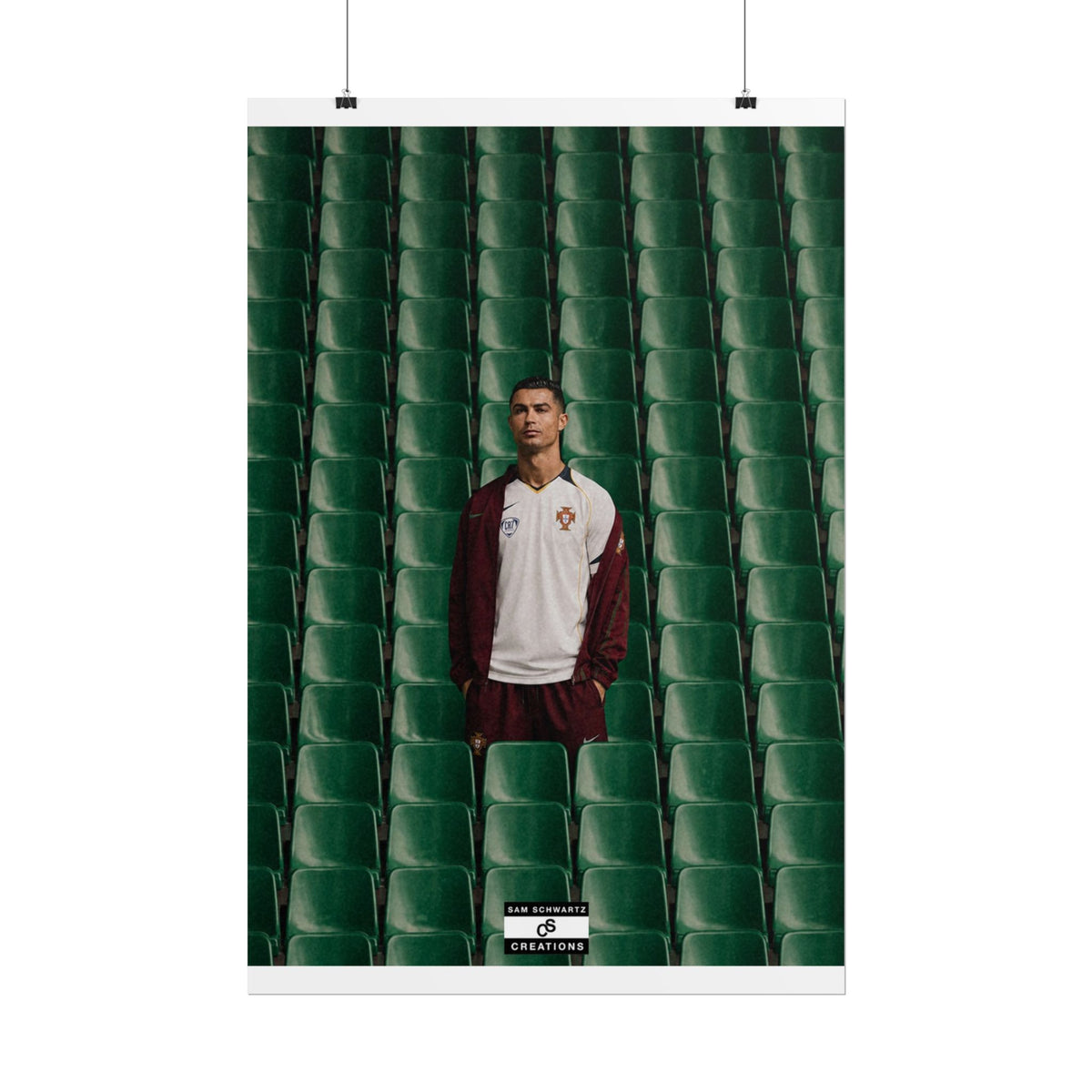 Quiet Confidence Poster | Cristiano Ronaldo Portugal Football Wall Art