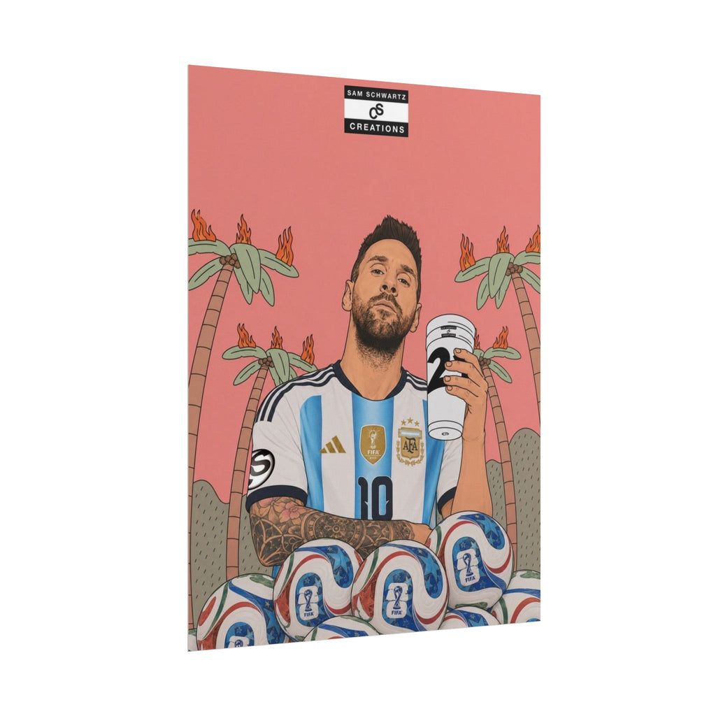 Fuel for Greatness Poster | Lionel Messi World Cup Football Wall Art