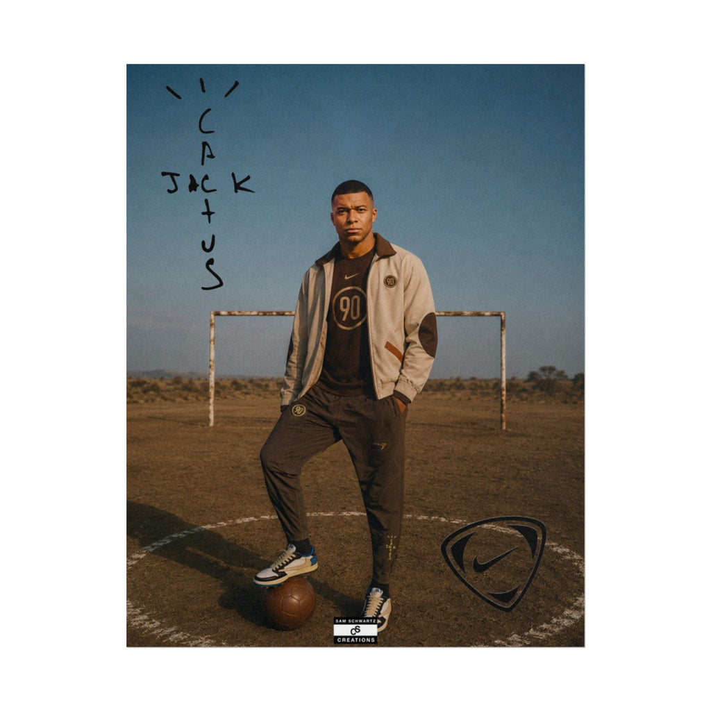 Cactus Jack 90 Poster | Kylian Mbappé Football Wall Art