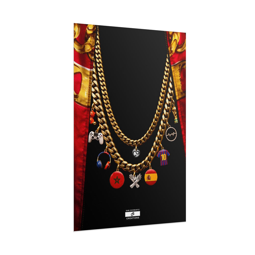 Culture in Gold Poster | Football, Music and Morocco-Spain Wall Art