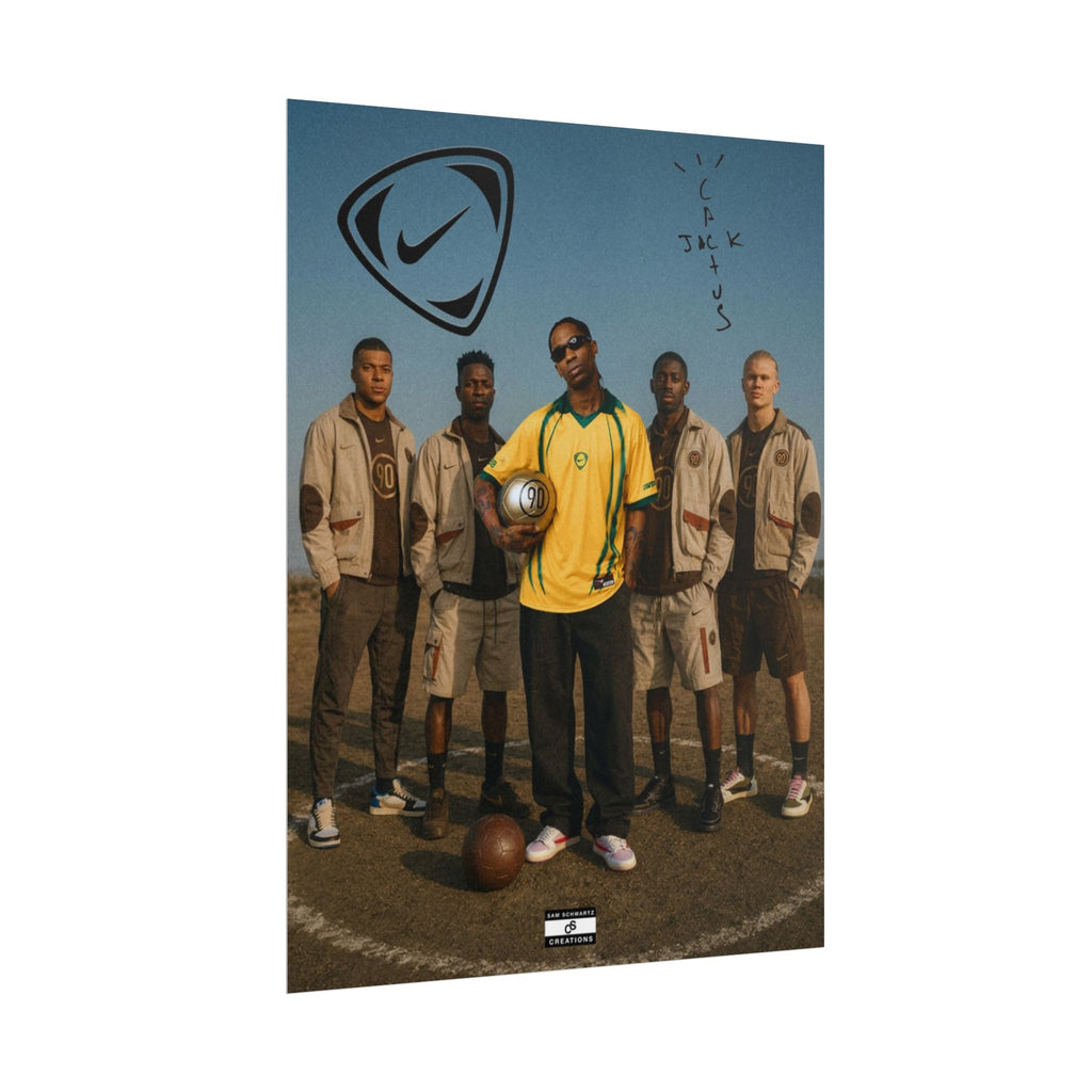 Cactus 90 Poster | Travis Scott and Football Icons Wall Art