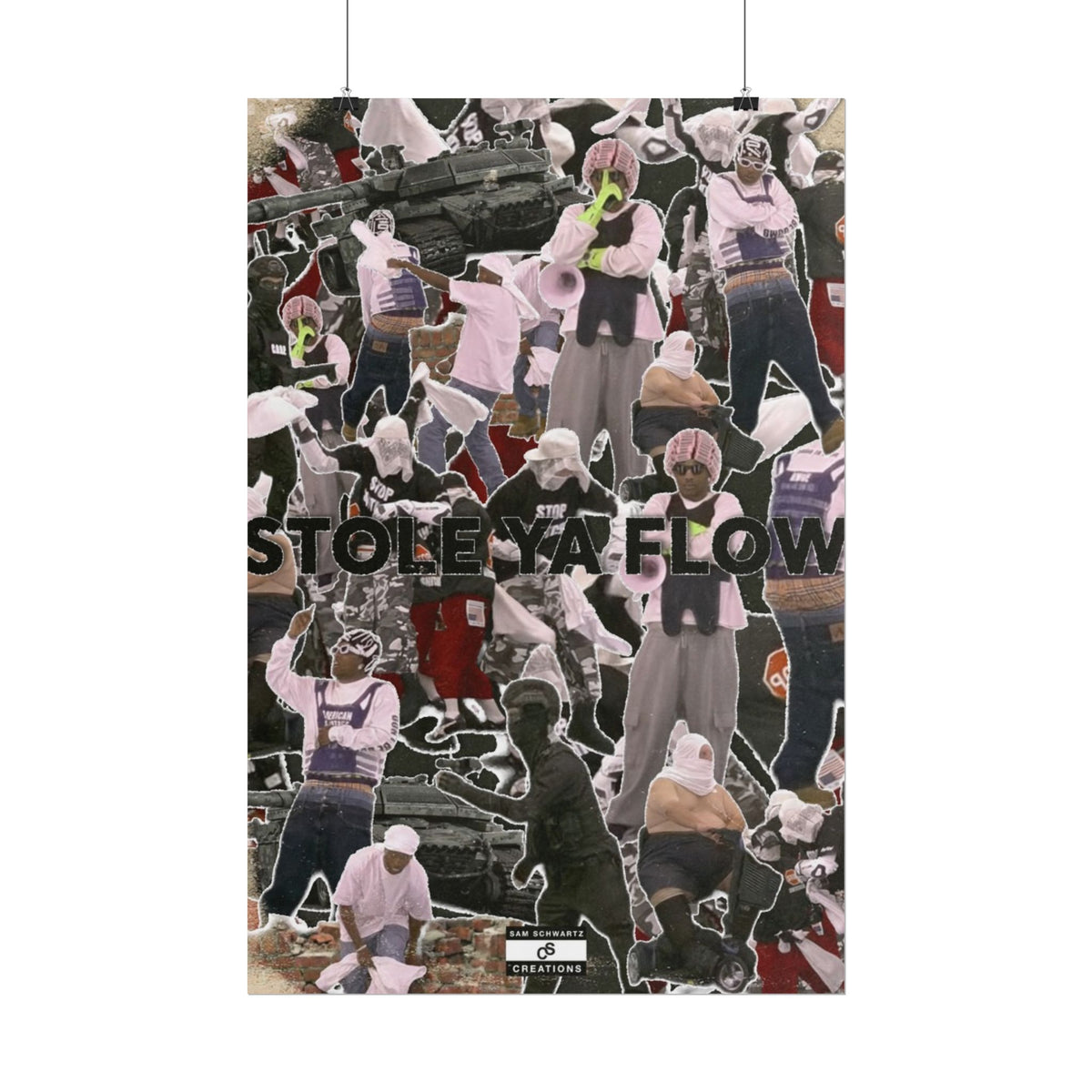 Stole Ya Flow Poster | Underground Hip-Hop Collage Wall Art