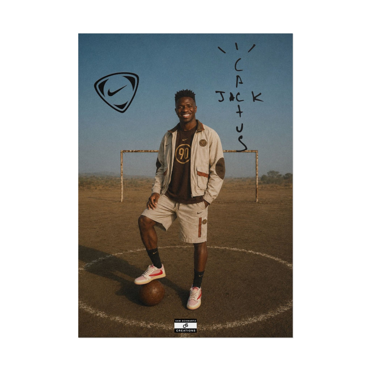 Cactus Jack 90 Poster | Vinícius Jr Football Wall Art