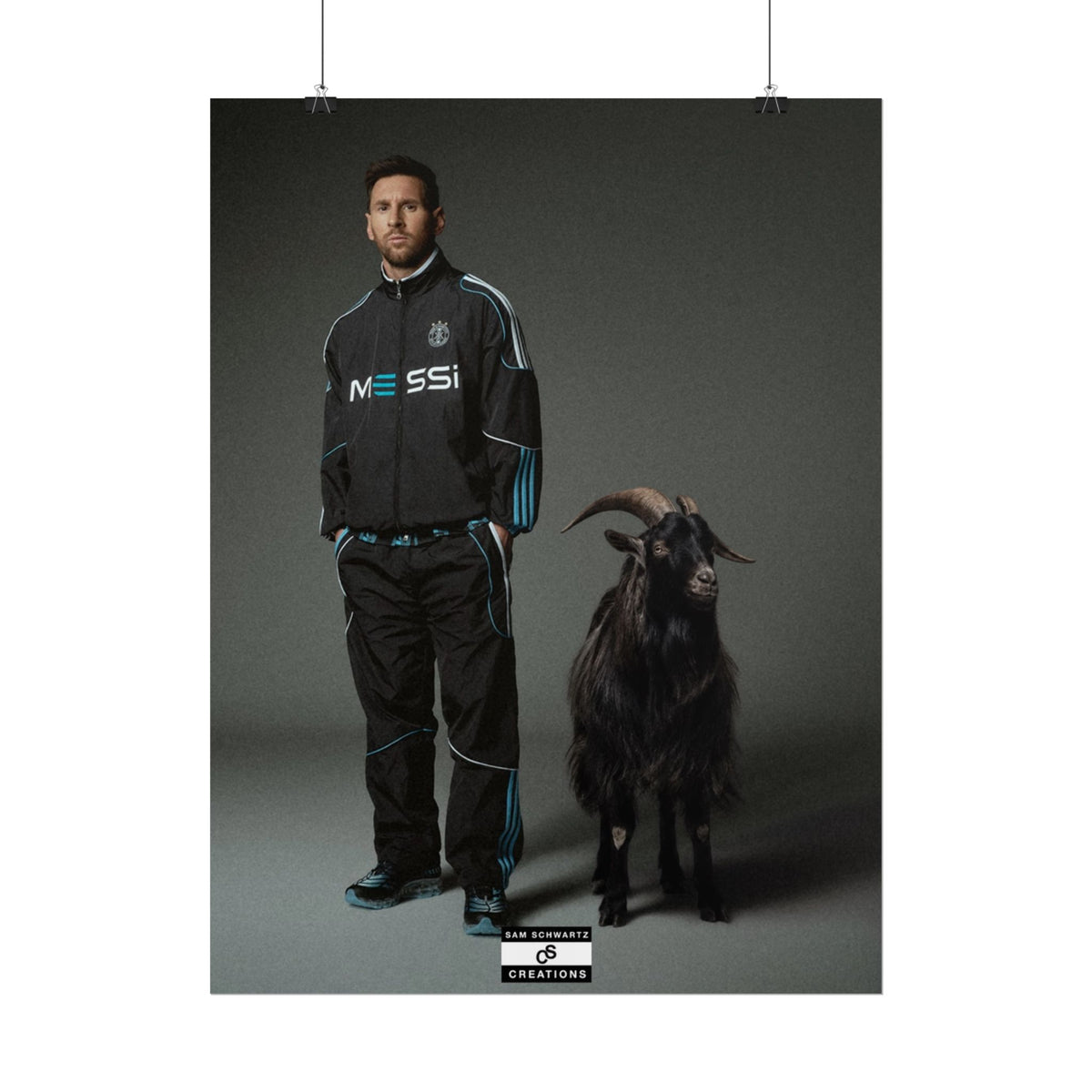 The GOAT Poster | Lionel Messi Football Wall Art