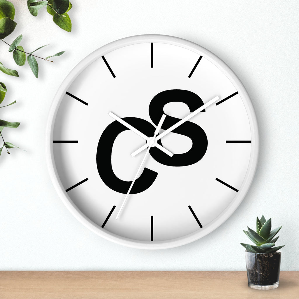 Sam Schwartz Creations Wall Clock — Bold SSC Initials Modern Clock