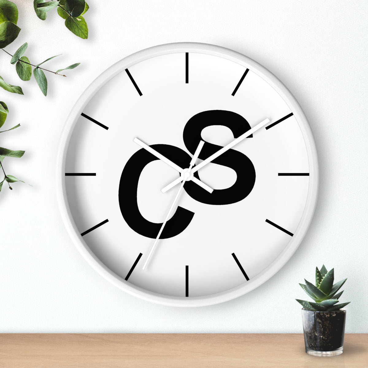 Sam Schwartz Creations Wall Clock — Bold SSC Initials Modern Clock