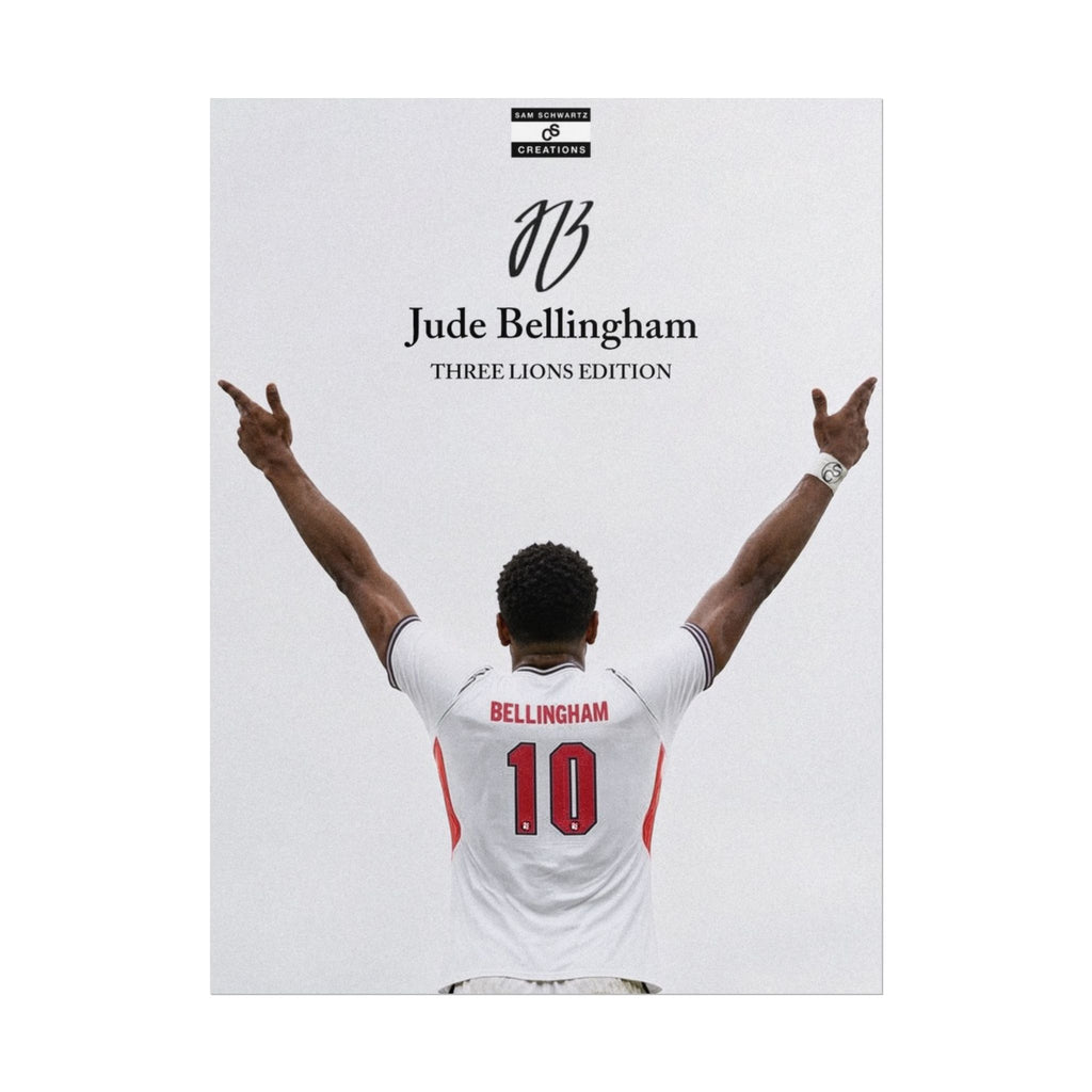 Three Lions Edition Poster | Jude Bellingham England Football Wall Art