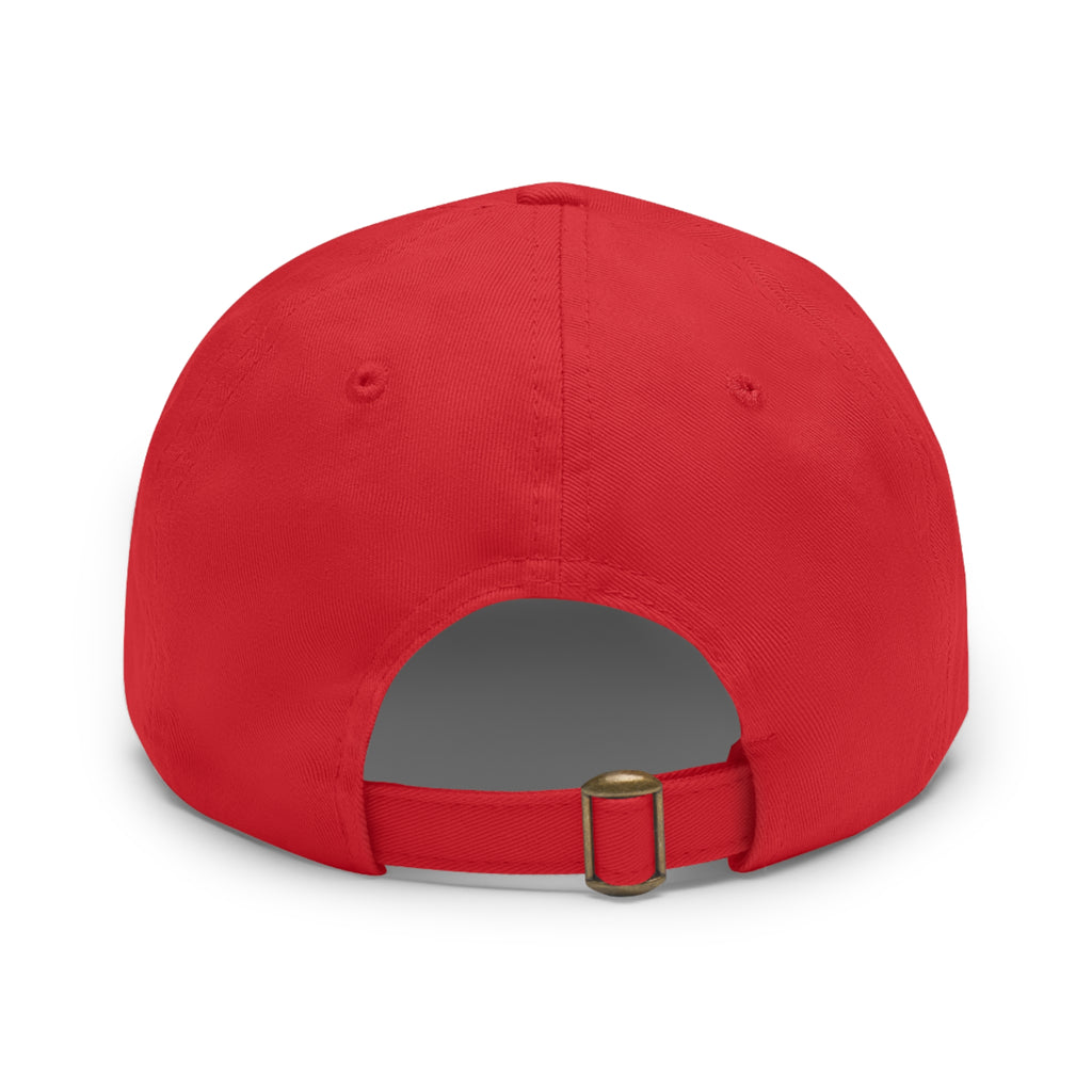 Round Leather Sam Schwartz Creations Patch Hat — Monogram Sam Schwartz Creations Casual Baseball Cap