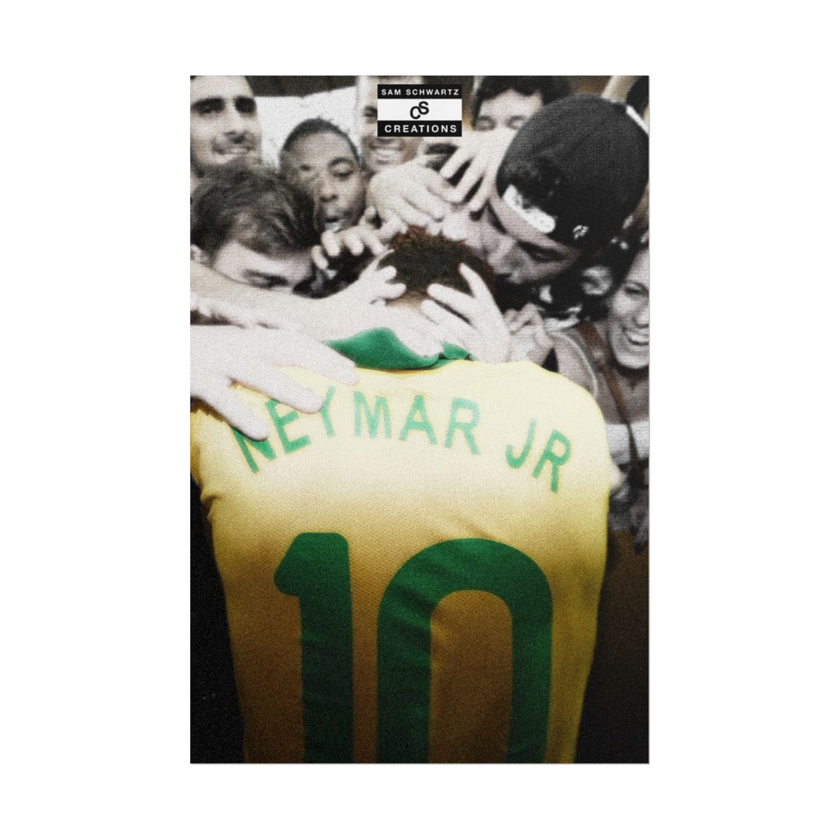 The People’s Number 10 Poster | Neymar Jr Brazil Football Wall Art