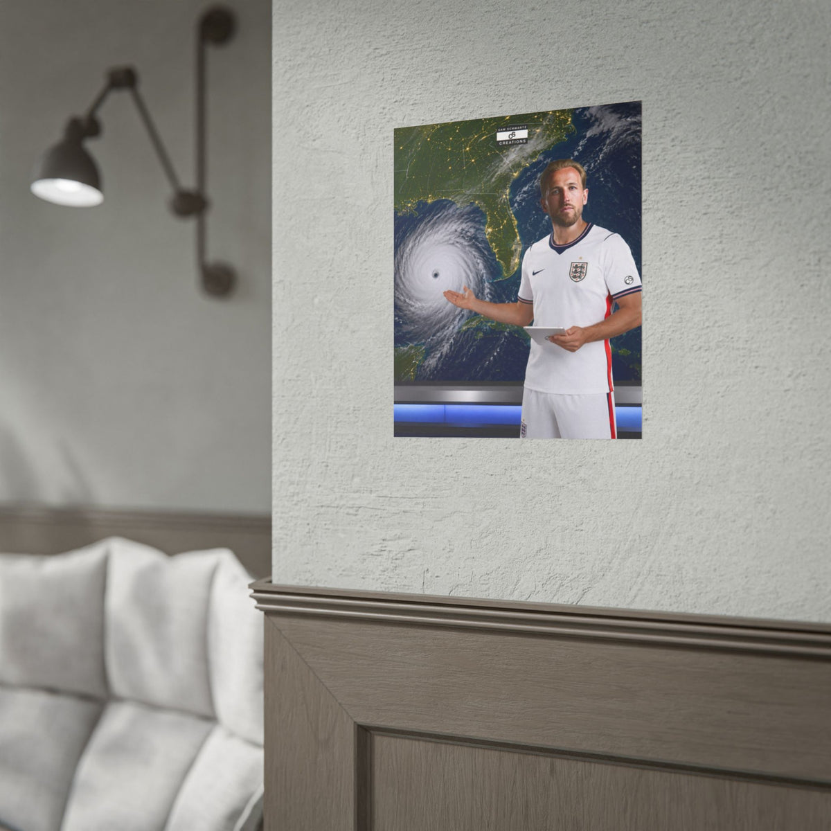 Hurricane Harry Poster | Harry Kane England Football Wall Art