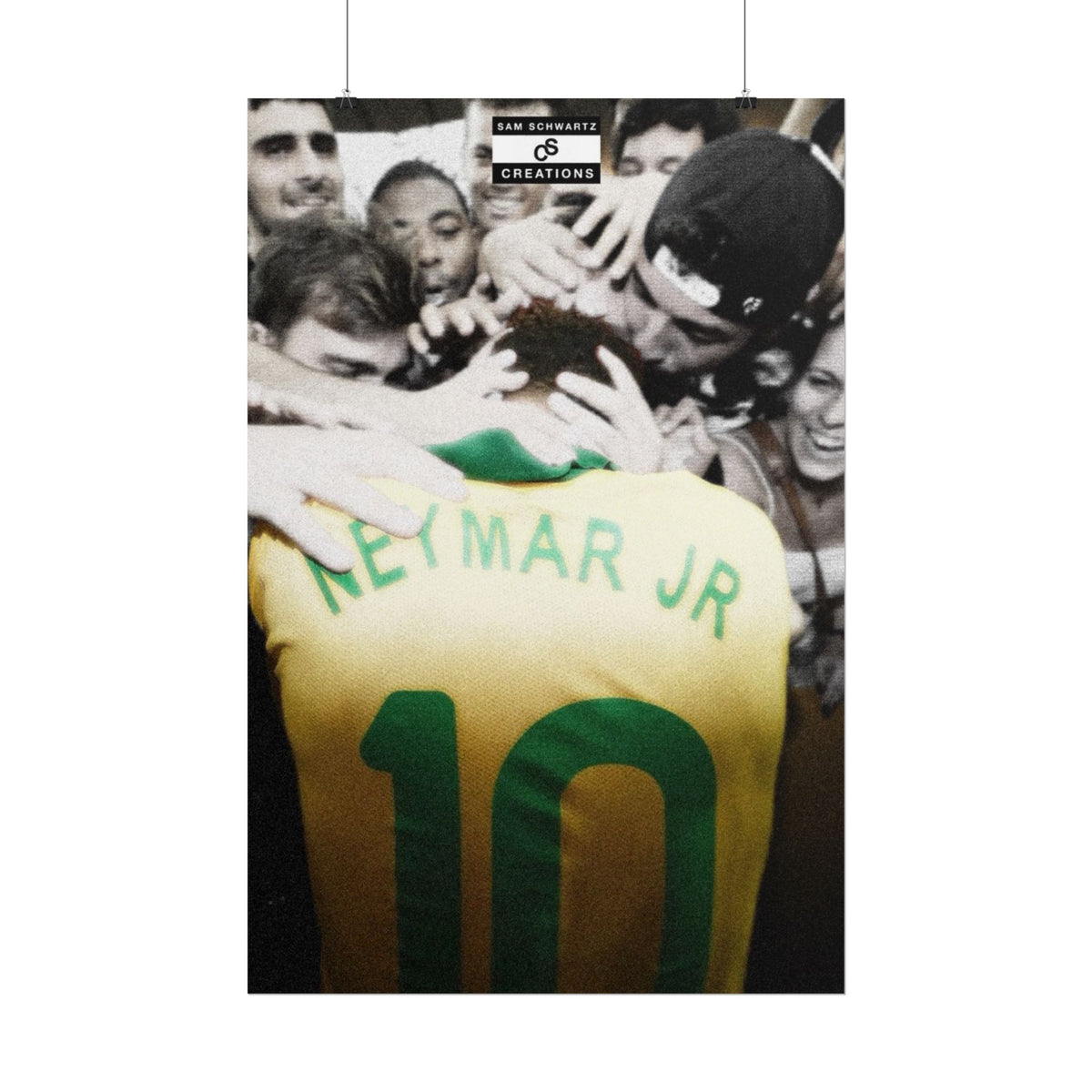 The People’s Number 10 Poster | Neymar Jr Brazil Football Wall Art