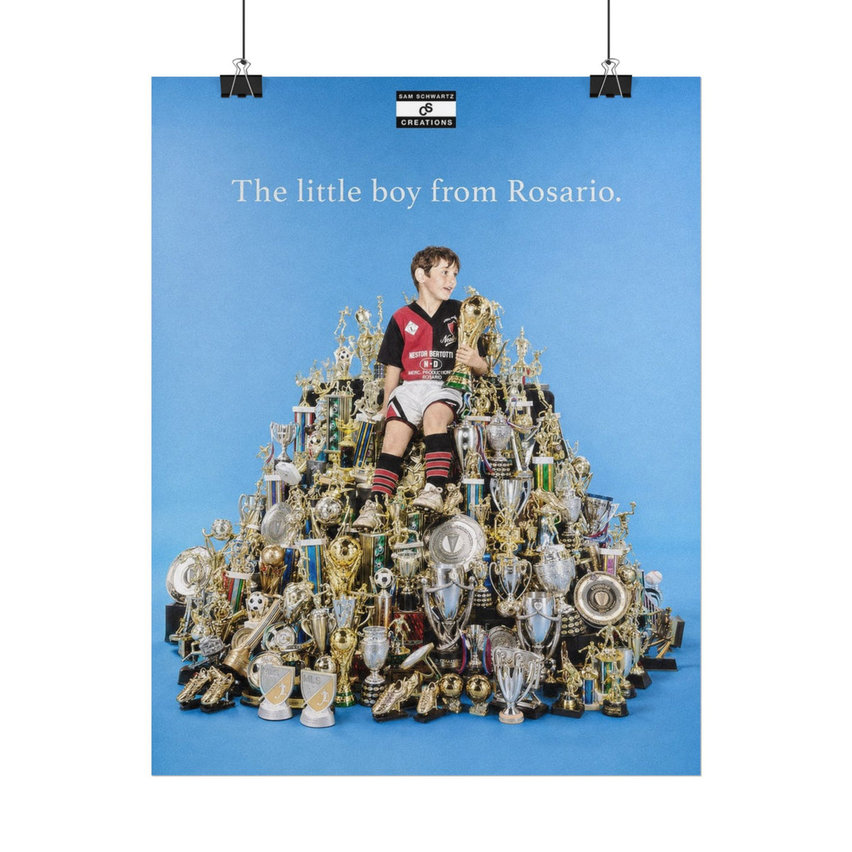 The Little Boy from Rosario Poster | Lionel Messi Football Wall Art