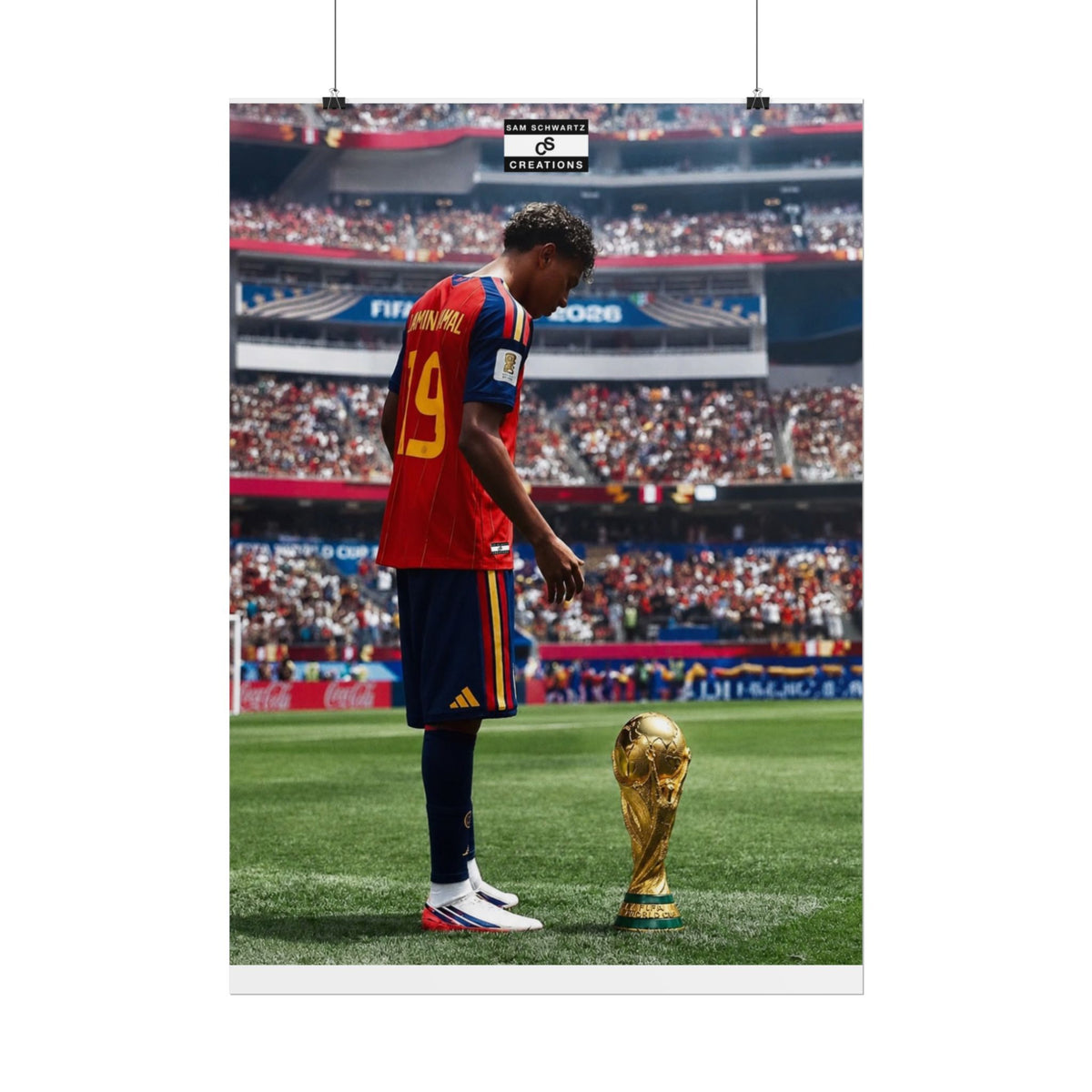 The Golden Dream Poster | Lamine Yamal Spain Football Wall Art