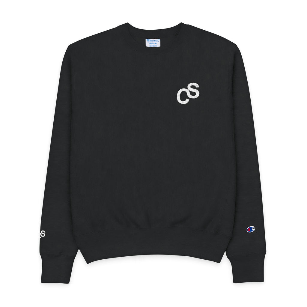 Sam Schwartz Creations x Champion Crewneck Sweatshirt – Classic Black Champion Sweatshirt