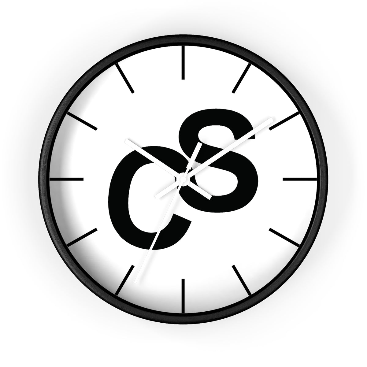 Sam Schwartz Creations Wall Clock — Bold SSC Initials Modern Clock