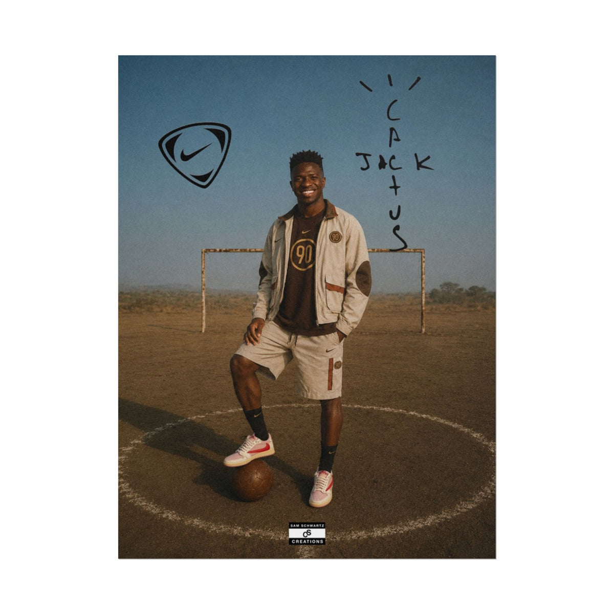 Cactus Jack 90 Poster | Vinícius Jr Football Wall Art