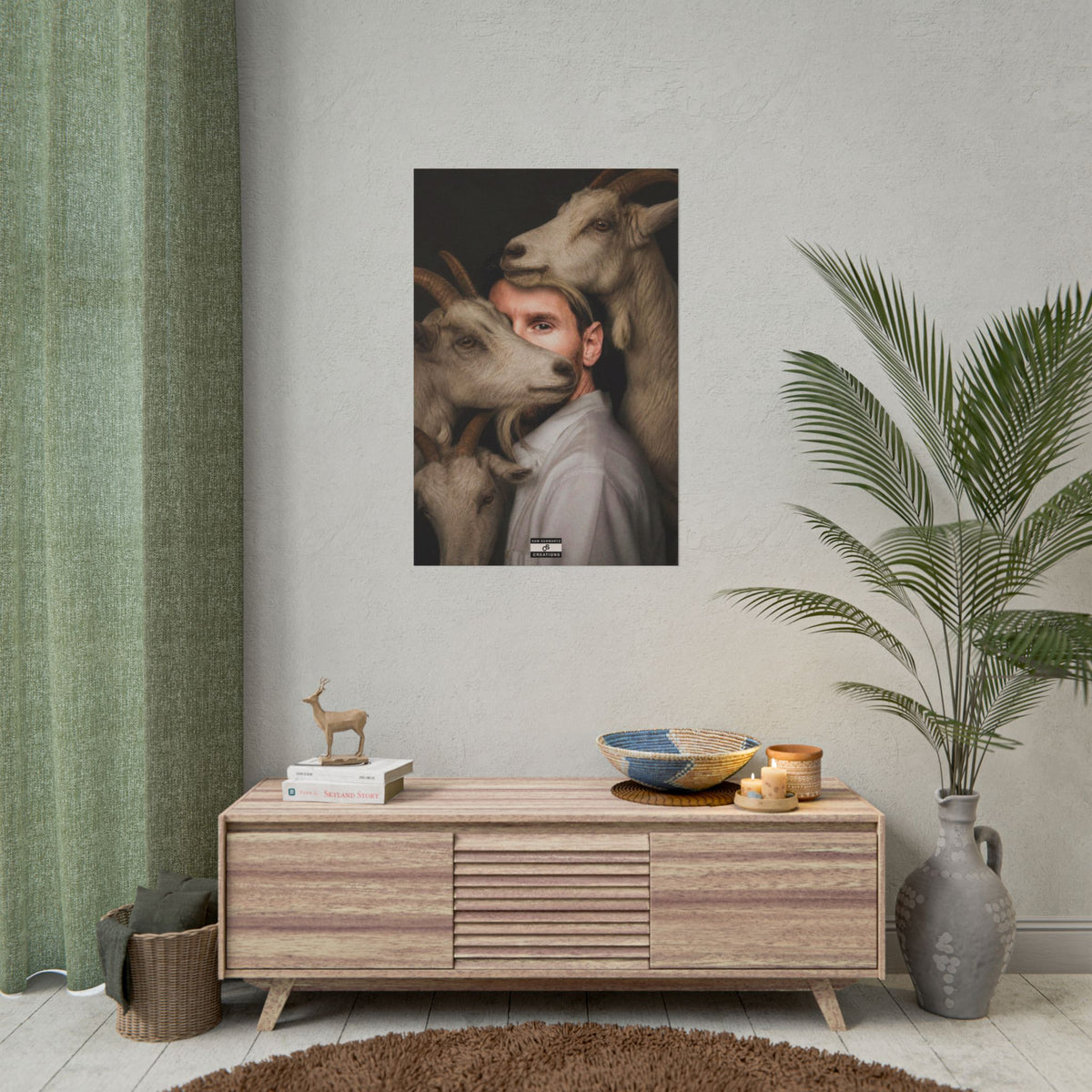 Among the GOATs Poster | Lionel Messi Football Wall Art