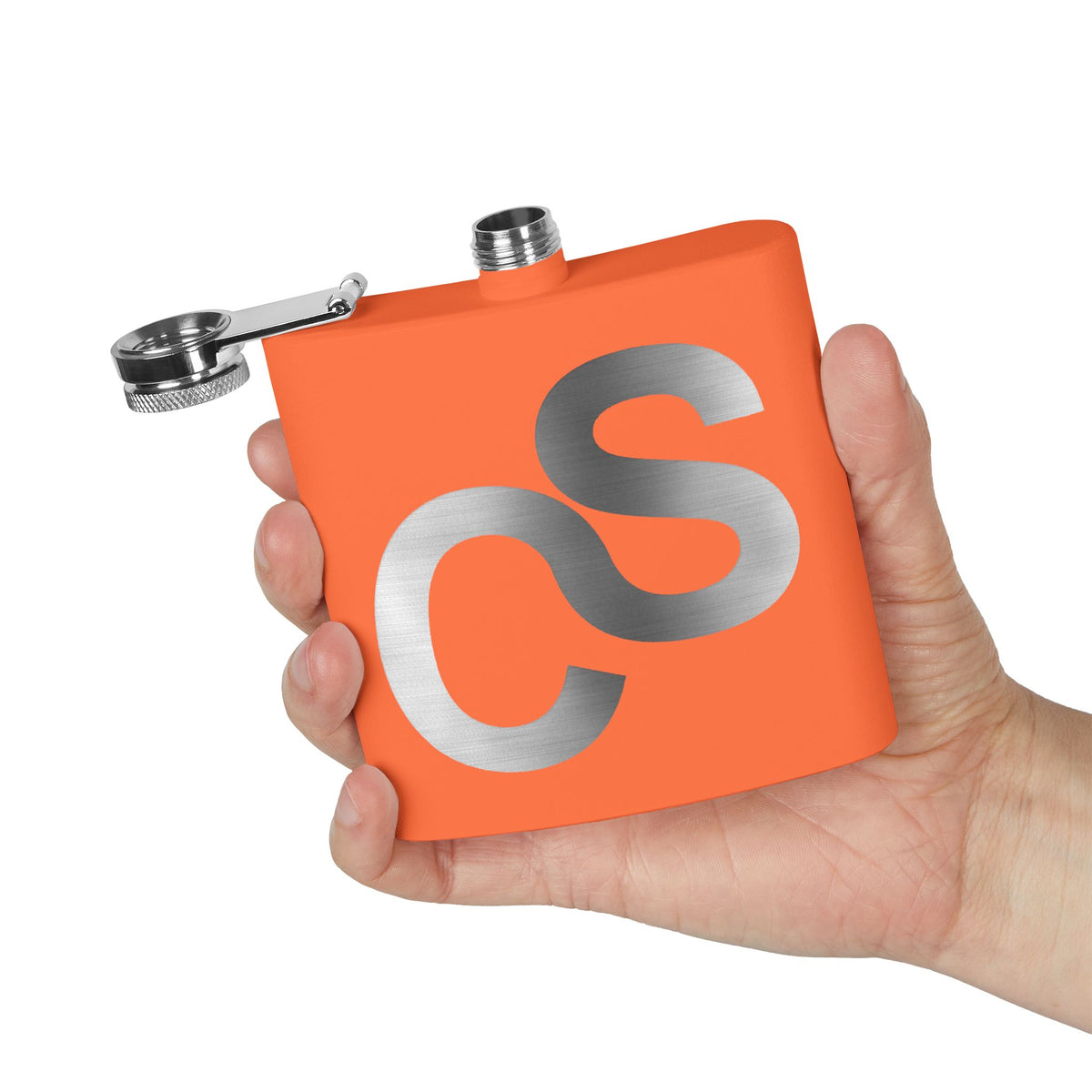 Sam Schwartz Creations Stainless Steel Flask — Brushed Metal Sam Schwartz Creations, 6 oz