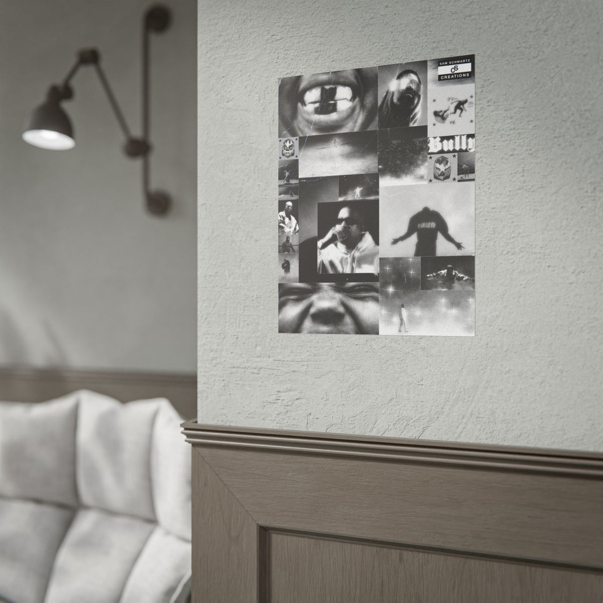 Bully Archive Poster | Experimental Kanye West Music Collage Wall Art