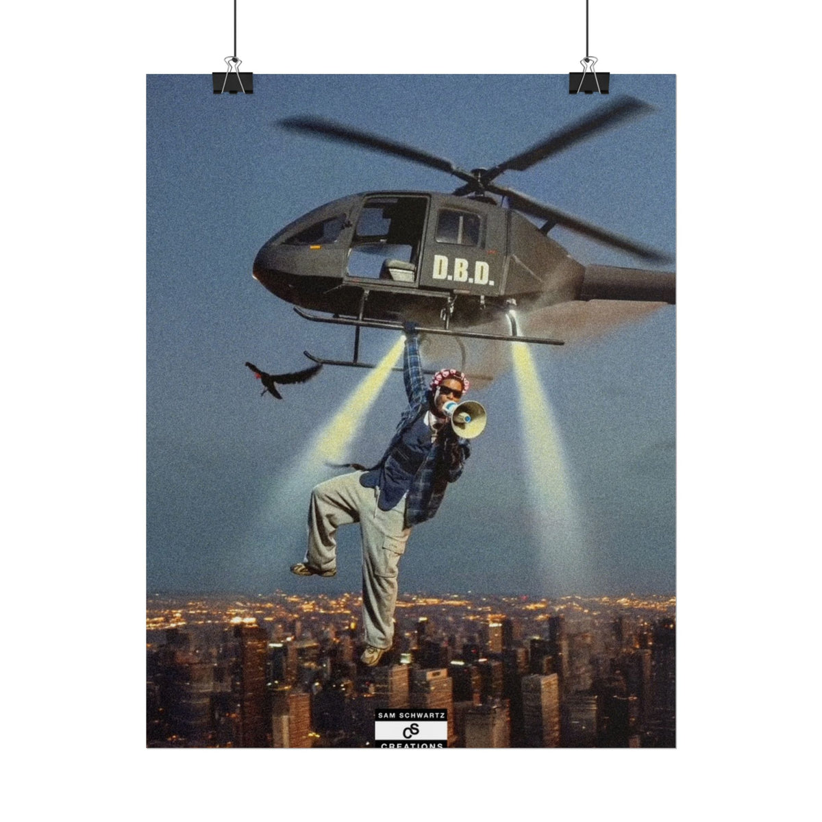 Don't Be Dumb Poster | Helicopter Music Culture Wall Art