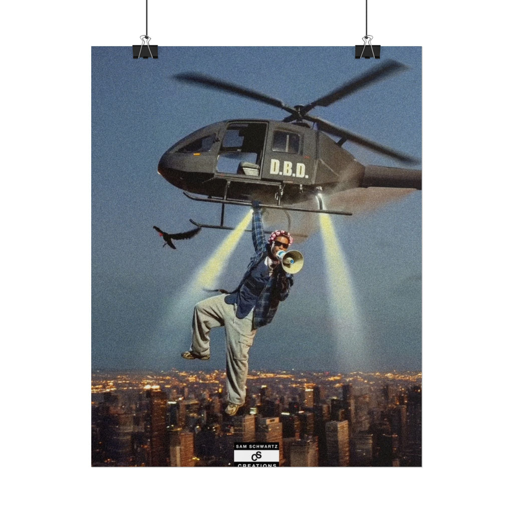Don't Be Dumb Poster | Helicopter Music Culture Wall Art
