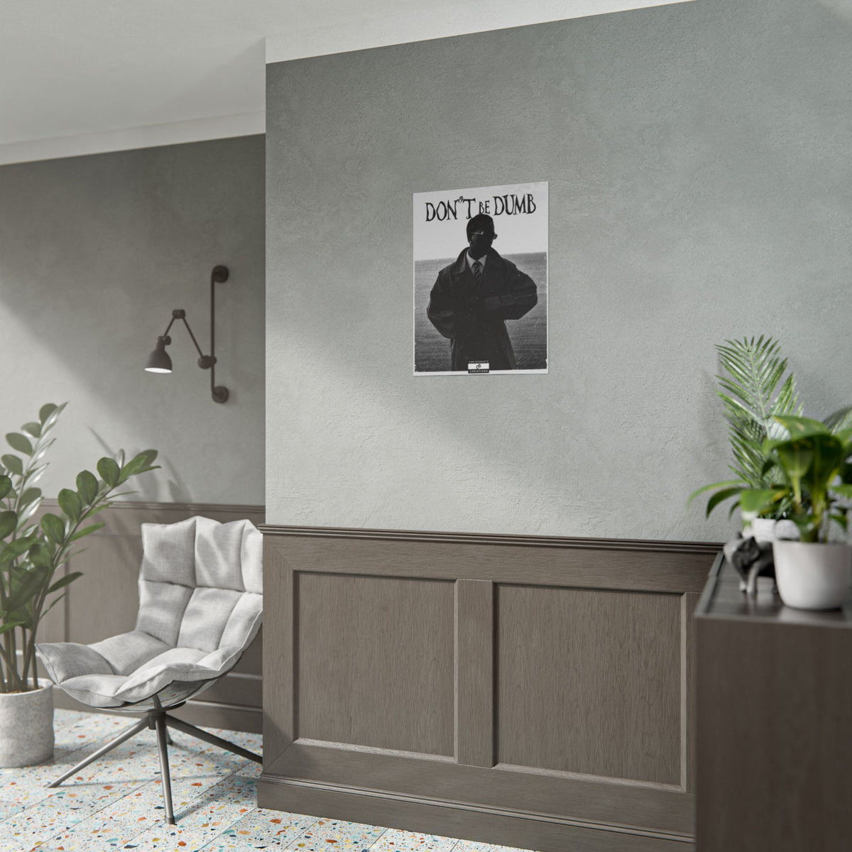 Don't Be Dumb Poster | Coastal Editorial Music Wall Art