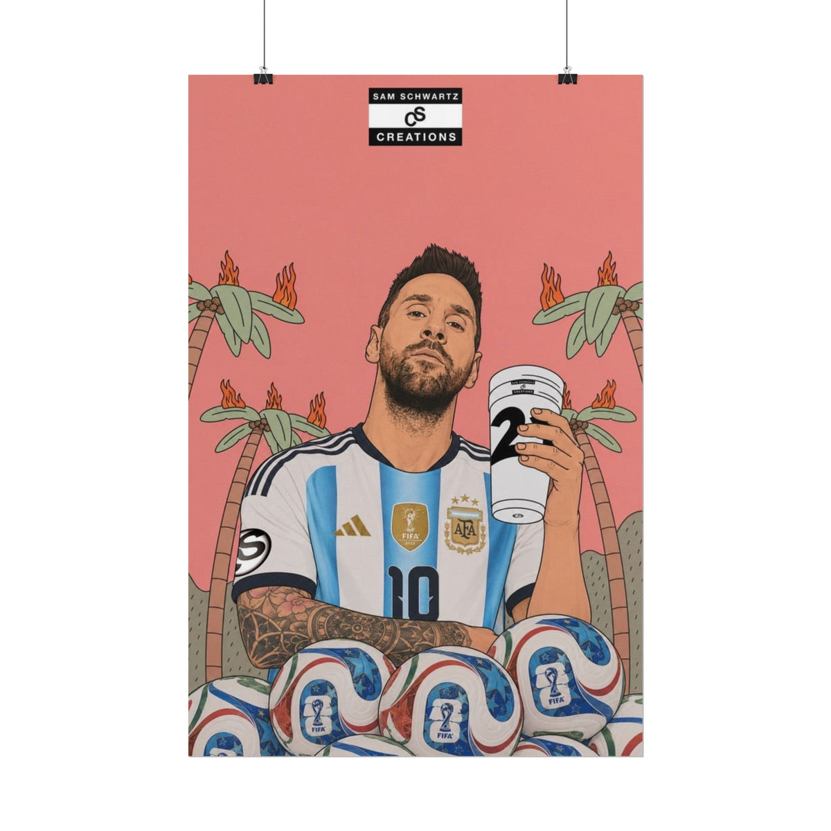 Fuel for Greatness Poster | Lionel Messi World Cup Football Wall Art