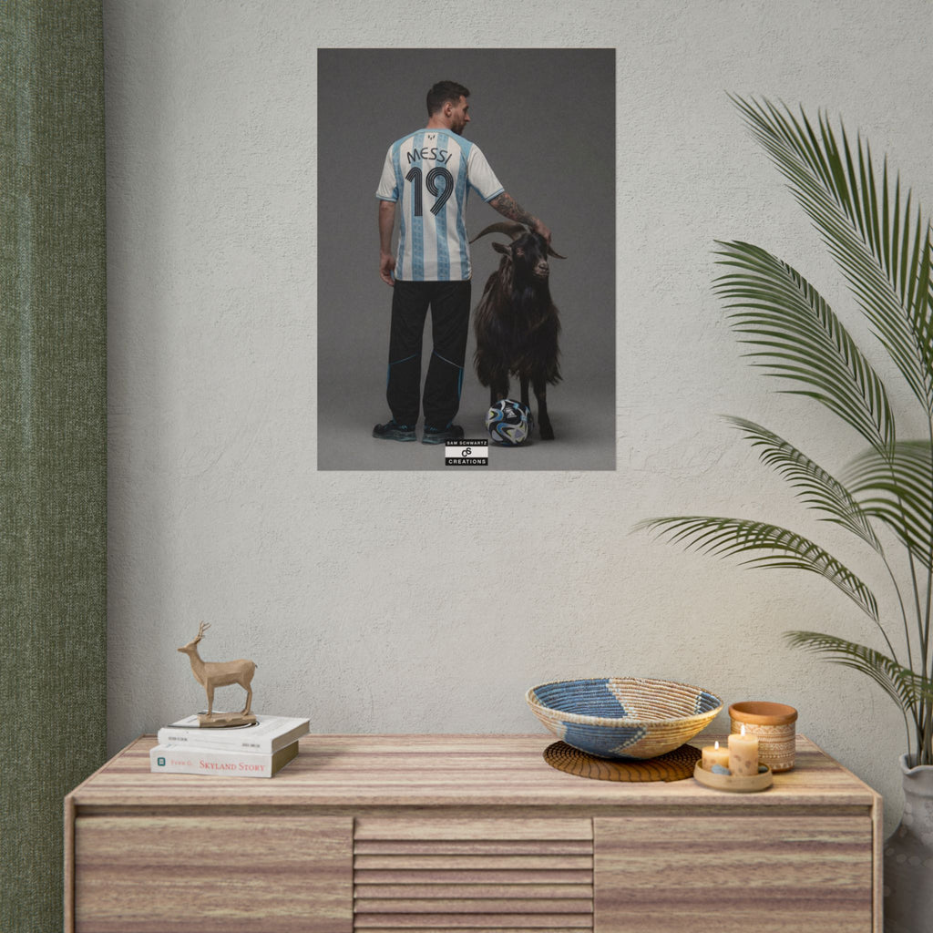 The GOAT Standard Poster | Lionel Messi Football Wall Art