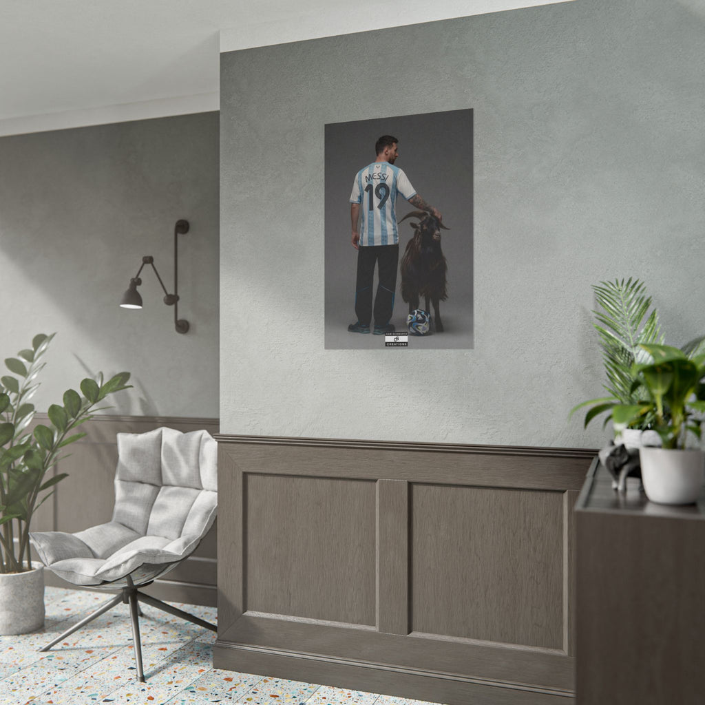 The GOAT Standard Poster | Lionel Messi Football Wall Art