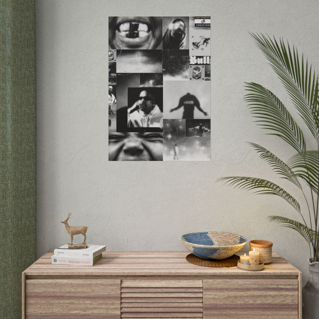 Bully Archive Poster | Experimental Kanye West Music Collage Wall Art
