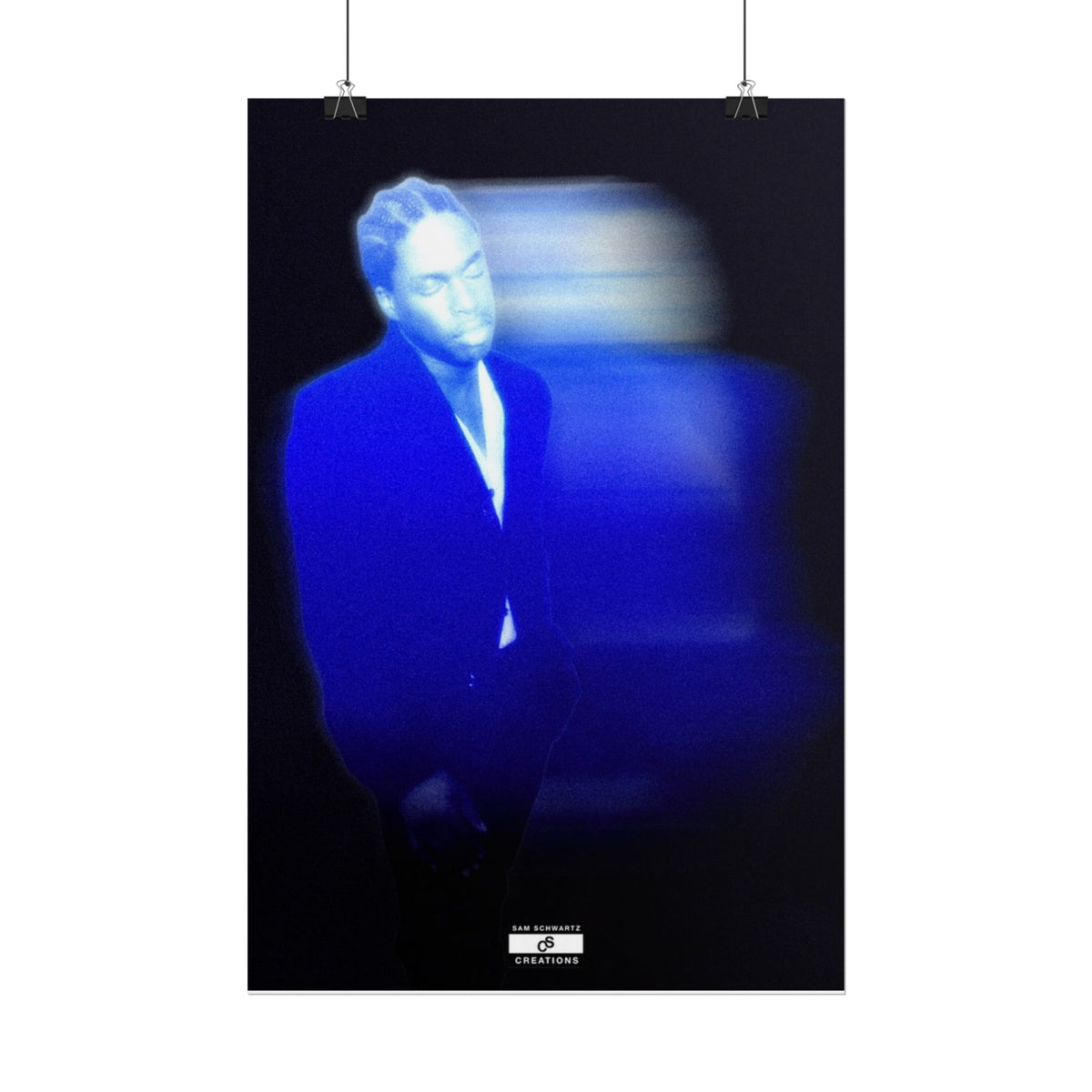 Blue Motion Poster | Contemporary Music Wall Art