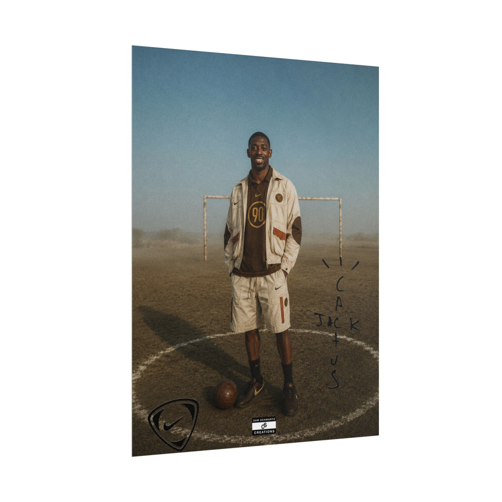 Cactus Jack 90 Poster | Ousmane Dembélé Football Wall Art