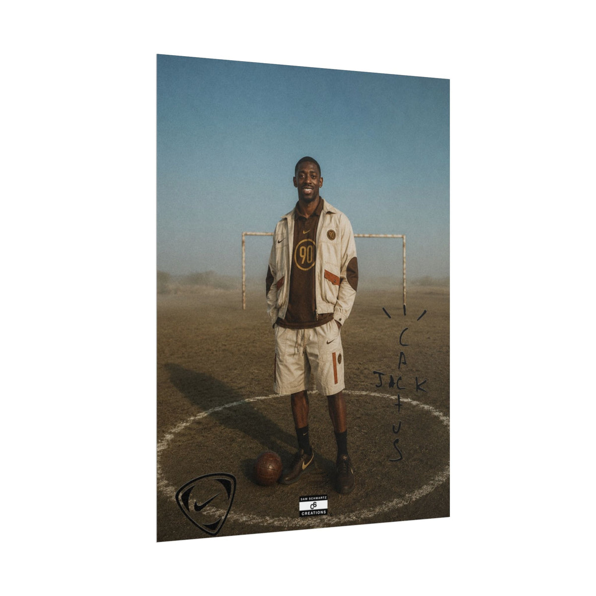 Cactus Jack 90 Poster | Ousmane Dembélé Football Wall Art