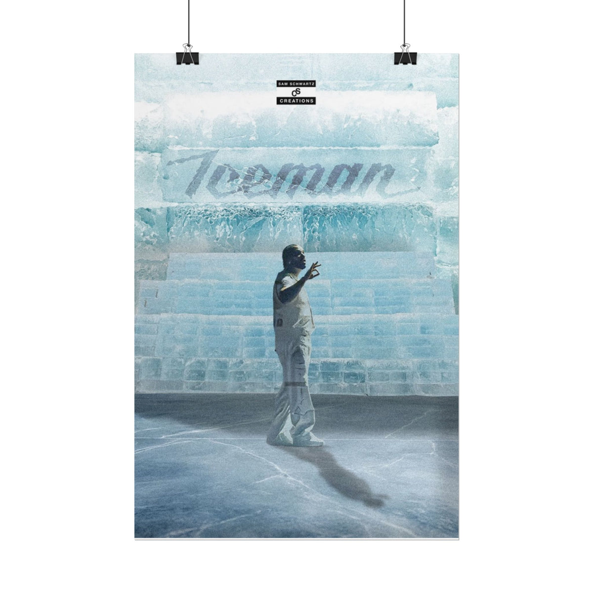 Cold Blooded Poster | Football Player Ice Chamber Wall Art