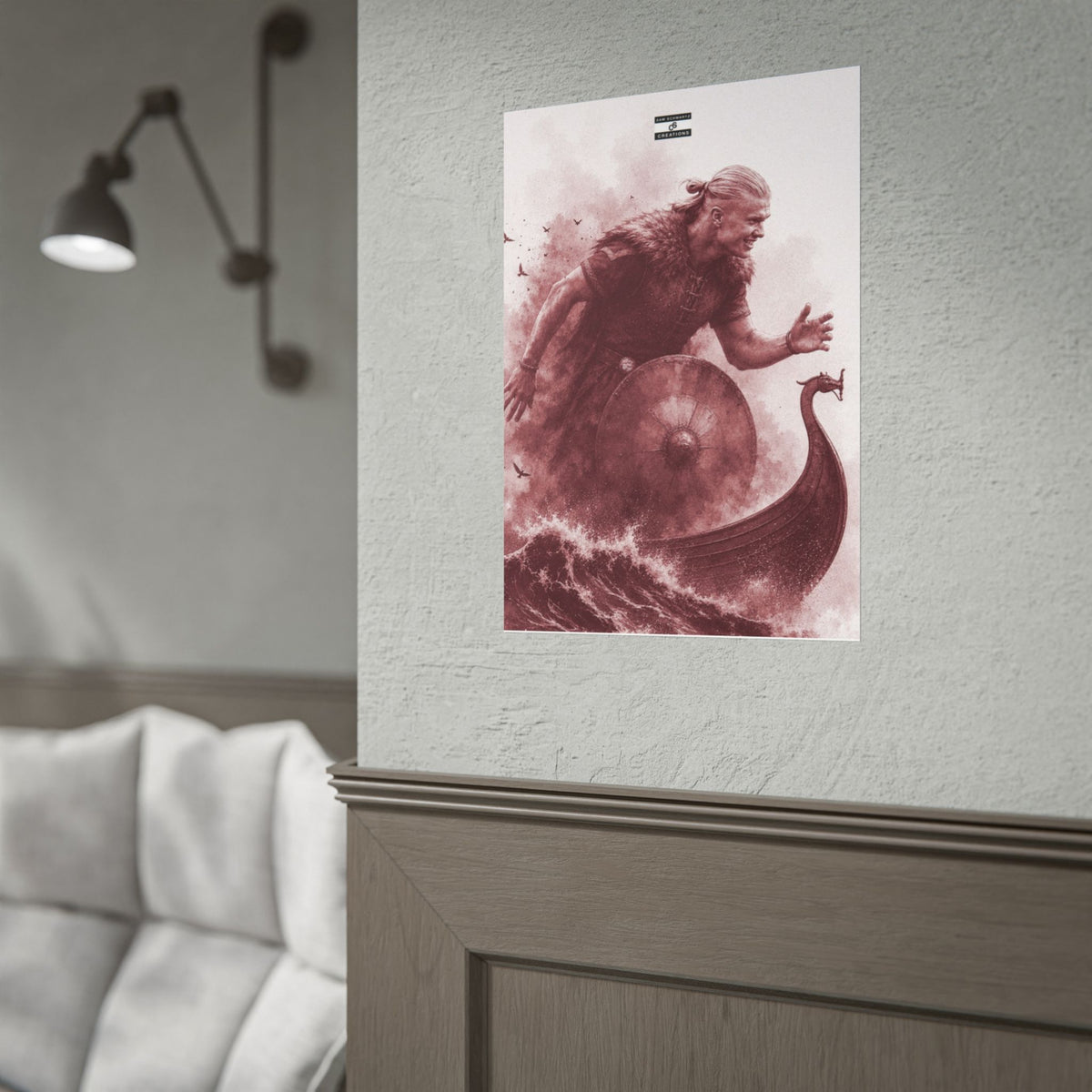 The Viking Poster | Erling Haaland Football Wall Art