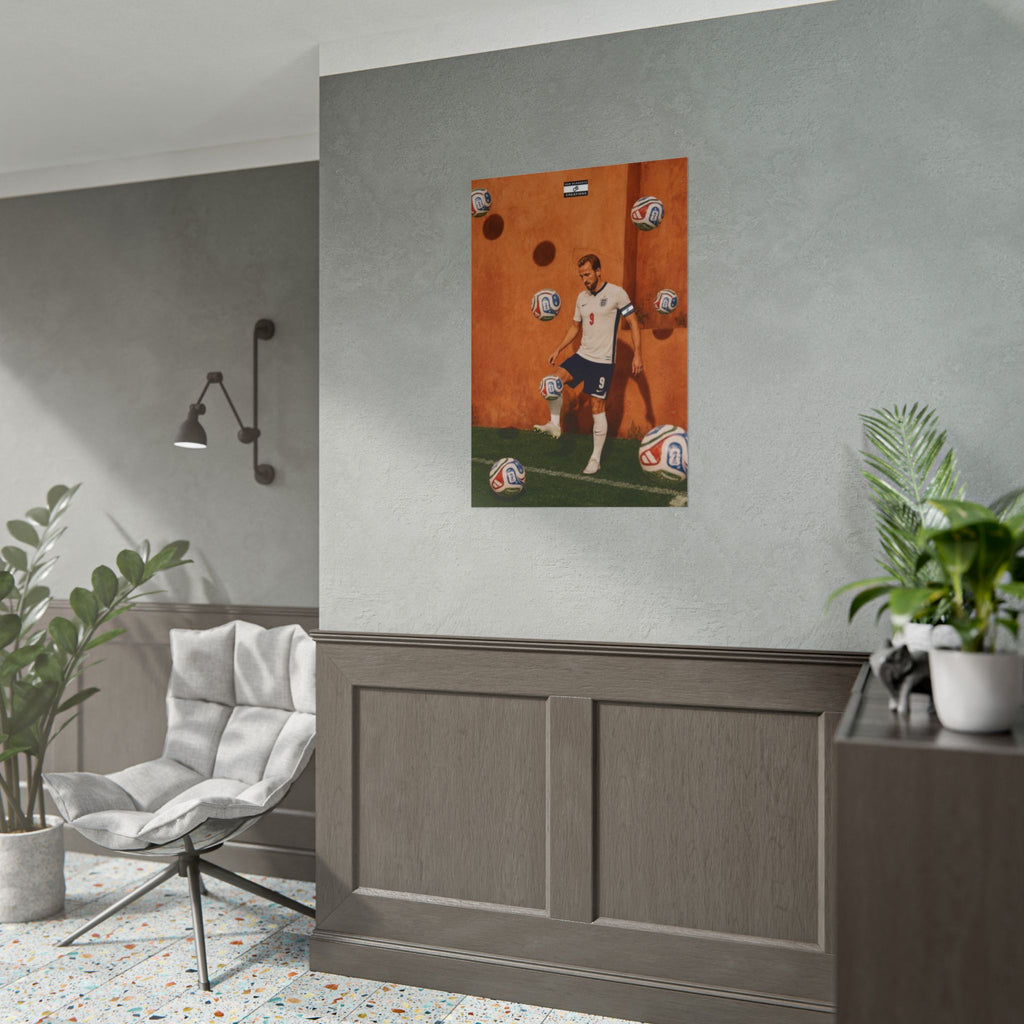 Captain’s Touch Poster | Harry Kane England Football Wall Art