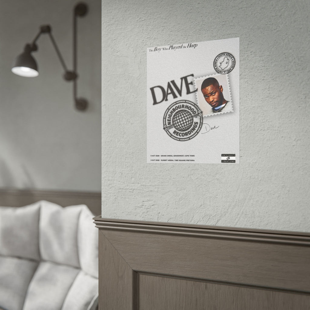 The Boy Who Played the Harp Poster | Dave South Africa Wall Art