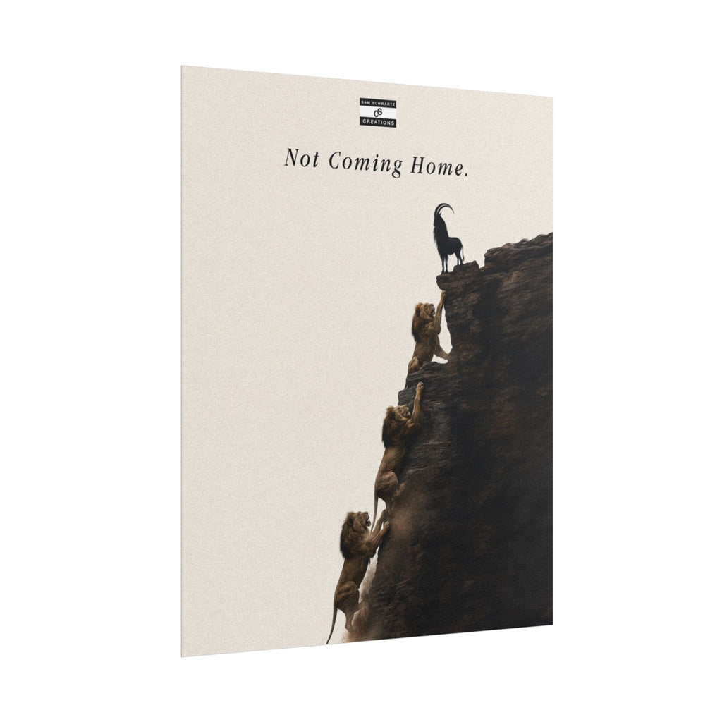 Not Coming Home Poster | England Football Lion and GOAT Wall Art