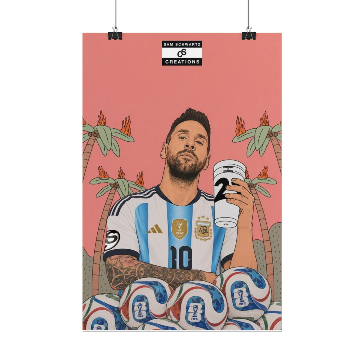 Fuel for Greatness Poster | Lionel Messi World Cup Football Wall Art