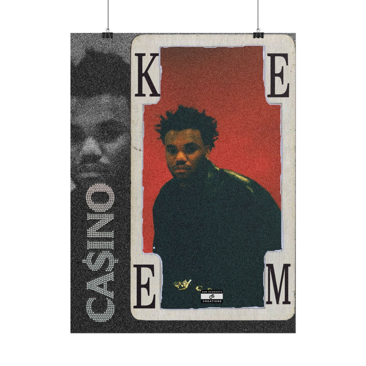 Casino Card Poster | Music Artist Playing Card Wall Art